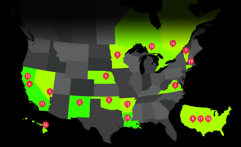 Map of Rescue Agency Clients