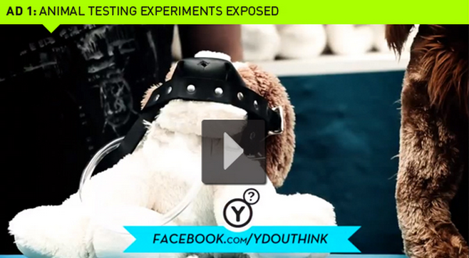 NEW ADS EXPOSE PAST TOBACCO INDUSTRY ANIMAL TESTING TO TEENS